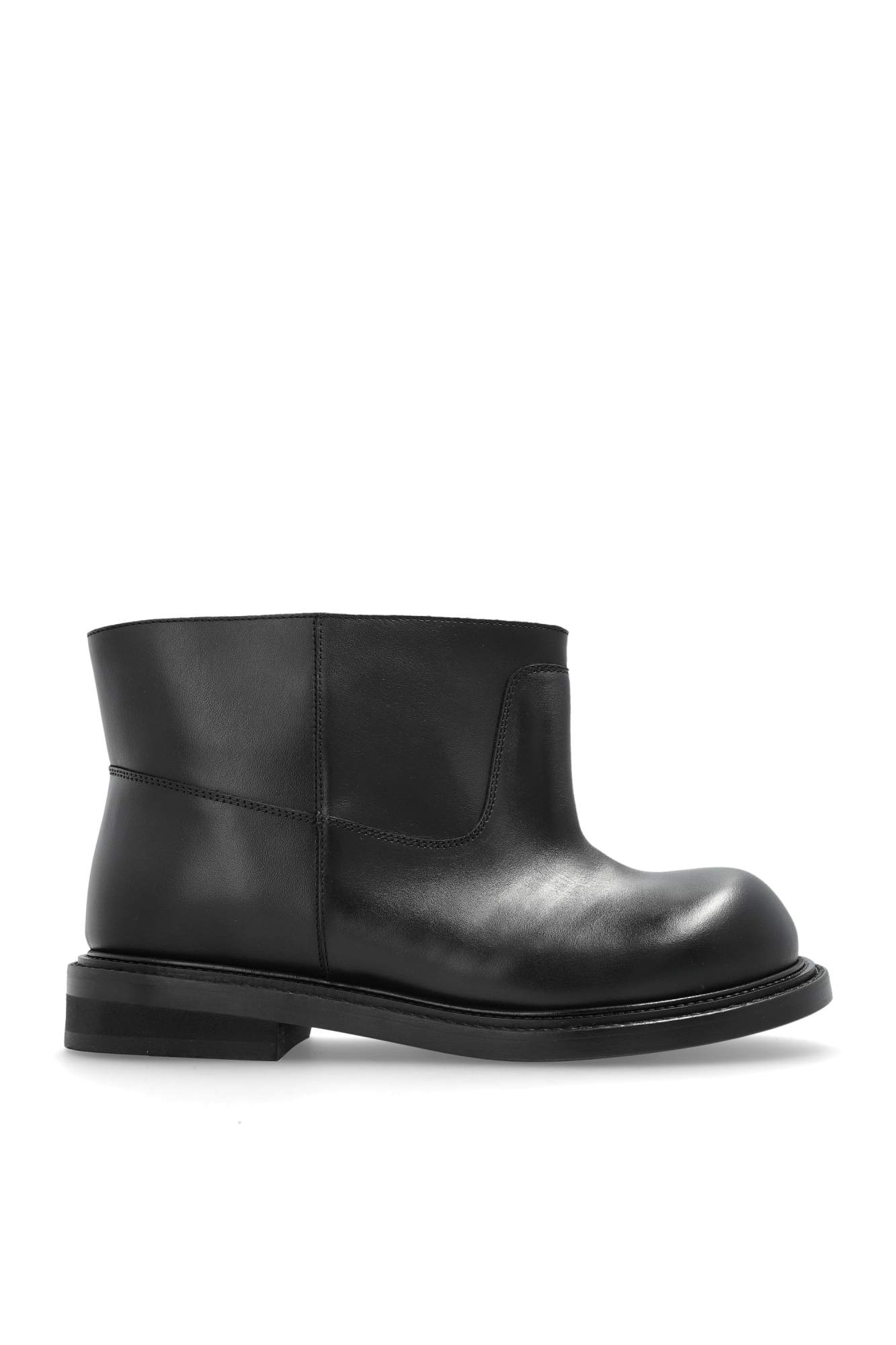 ブーツその他 Moschino Leather Ankle Boots With Rubber Sole Moschino Leather Ankle Boots With Rubber Sole | ShopSimon